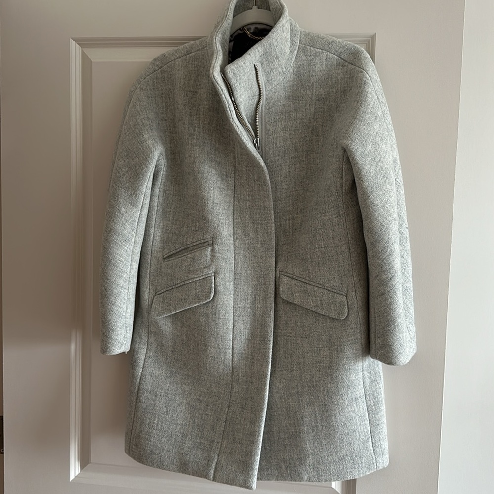 J. Crew Italian Stadium-Cloth Wool Cocoon Coat